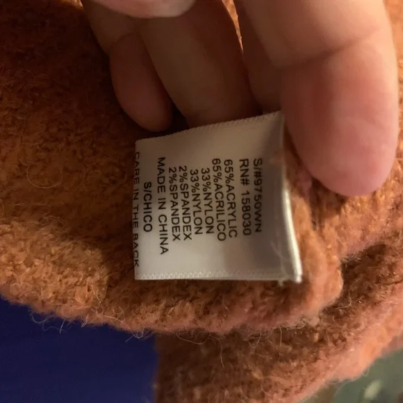 Love Tree small apricot sweater ballon sleeves hobo cozy oversized slouchy - Picture 9 of 10